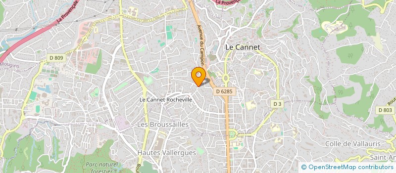 localisation de l'entreprise EVIDENCE à LE CANNET