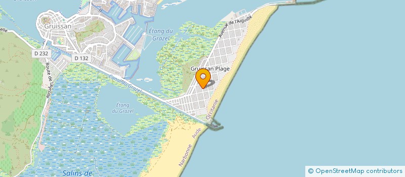 localisation de l'entreprise EVIDENCE  GRUISSAN