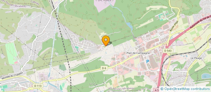 localisation de l'entreprise EVIDENCE SERVICES  LES PENNES-MIRABEAU
