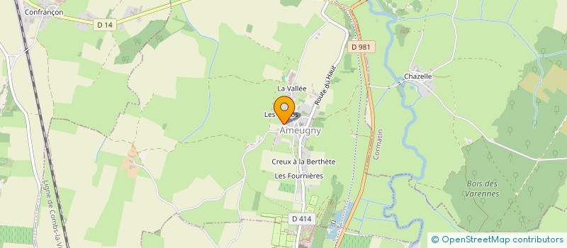 localisation de l'entreprise EVIDENCES 3D  AMEUGNY