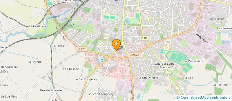 localisation de l'entreprise EVIDIS à VITRE