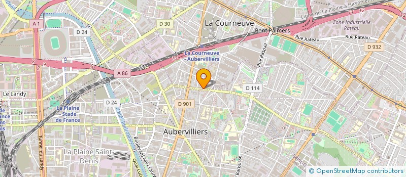 localisation de l'entreprise EVIM MEUBLES à LA COURNEUVE