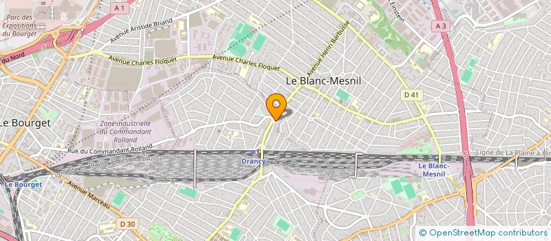 localisation de l'entreprise EVINDA à DRANCY