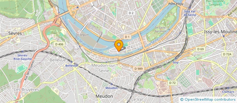 localisation de l'entreprise EVIRIS à ISSY-LES-MOULINEAUX