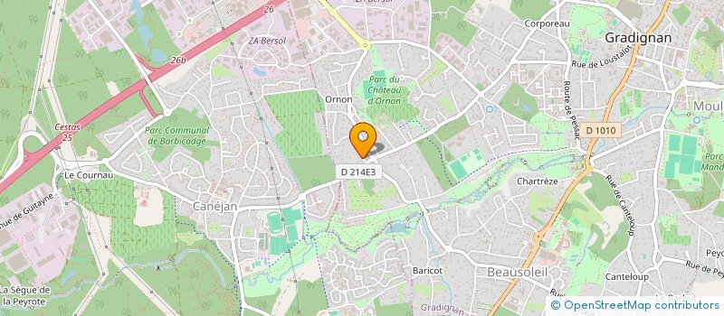 localisation de l'entreprise EVIS à GRADIGNAN