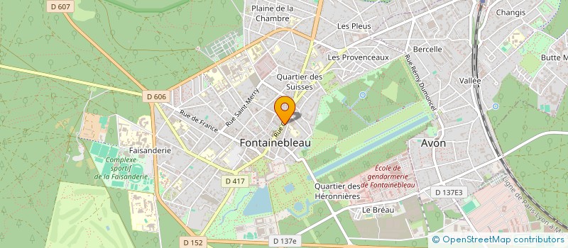 localisation de l'entreprise EVISTEA à FONTAINEBLEAU