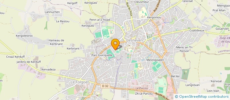 localisation de l'entreprise EVIT BUGALE AR BED (E.B.B.)  LESNEVEN