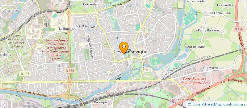 localisation de l'entreprise EVIZ à CESSON-SEVIGNE