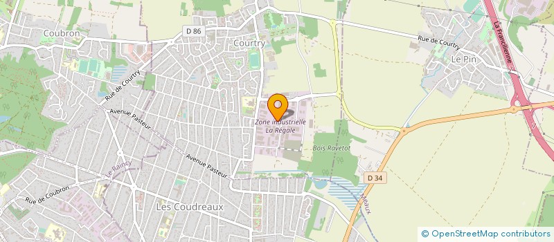 localisation de l'entreprise EVL à COURTRY