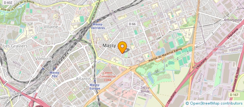 localisation de l'entreprise EVL COURTAGE à MASSY