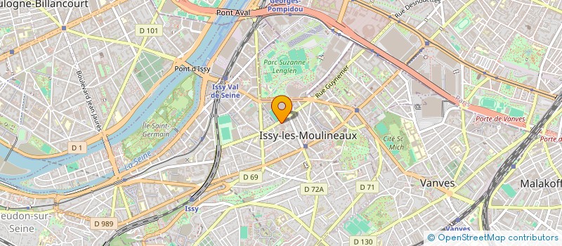 localisation de l'entreprise EVLICO à ISSY-LES-MOULINEAUX