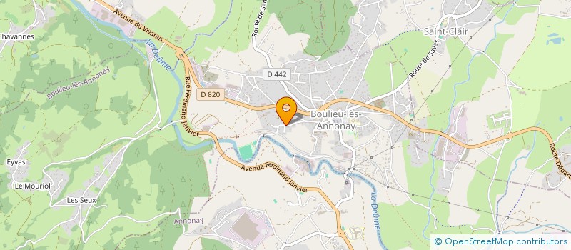 localisation de l'entreprise EVLOCE DISTRIBUTION  BOULIEU-LES-ANNONAY