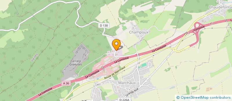 localisation de l'entreprise EVN FRANCHE-COMTE à MARCHAUX-CHAUDEFONTAINE