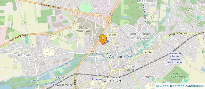 localisation de l'entreprise EVNA  ARPAJON