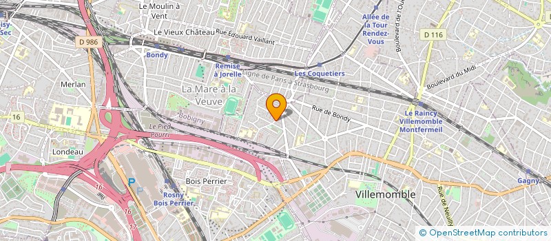 localisation de l'entreprise EVO BAT  VILLEMOMBLE