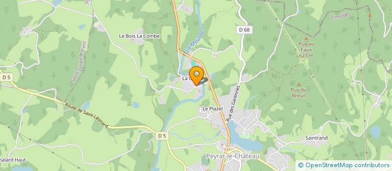localisation de l'entreprise EVO  GLAMPING  PEYRAT-LE-CHATEAU