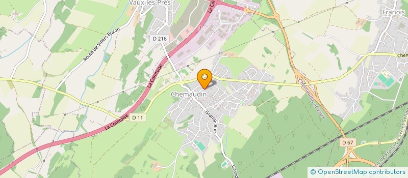 localisation de l'entreprise EVO GROUPE à CHEMAUDIN ET VAUX