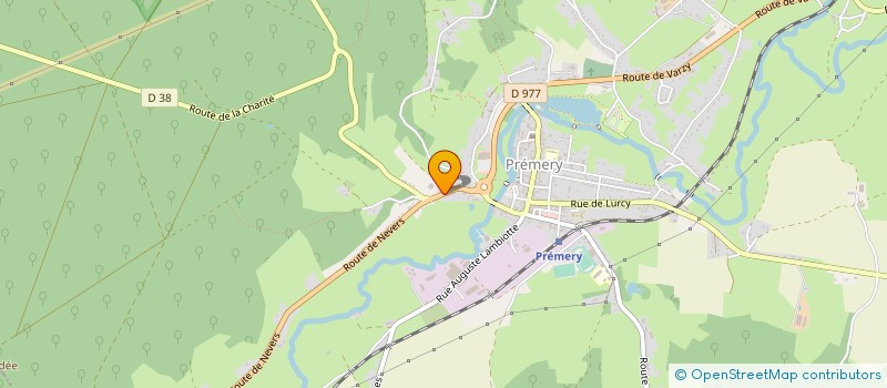 localisation de l'entreprise EVO PREMERY  PREMERY