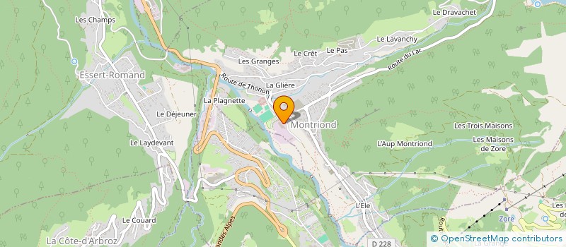 localisation de l'entreprise EVO74 CONSTRUCTION  MONTRIOND