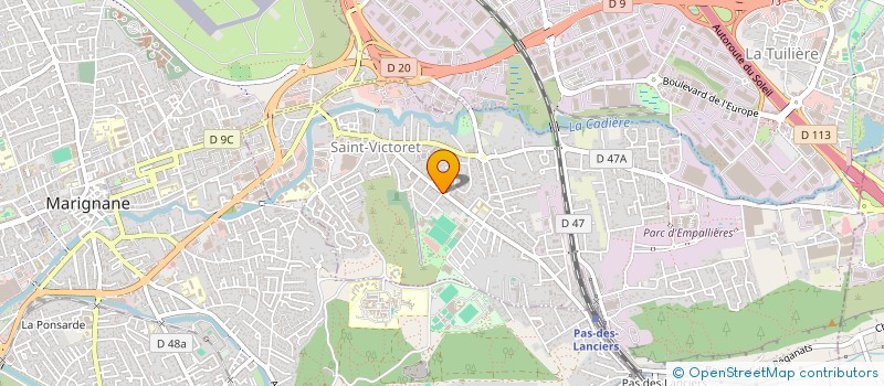 localisation de l'entreprise EVOA DESIGN  SAINT-VICTORET