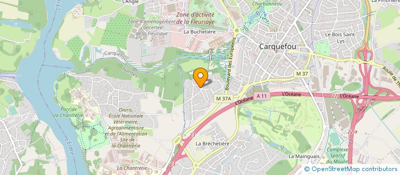 localisation de l'entreprise EVOAK à CARQUEFOU