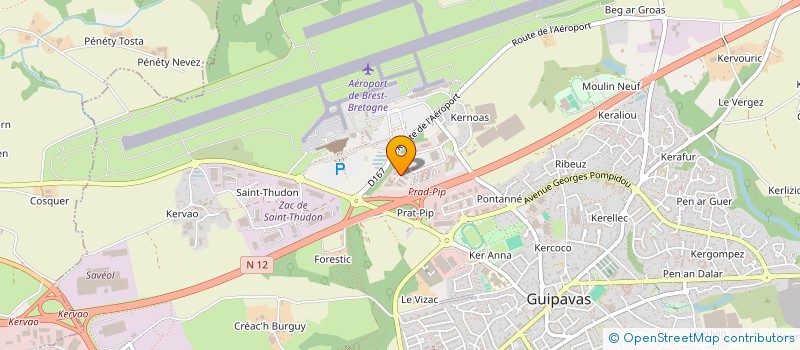 localisation de l'entreprise EVOCA CONSEILS à GUIPAVAS