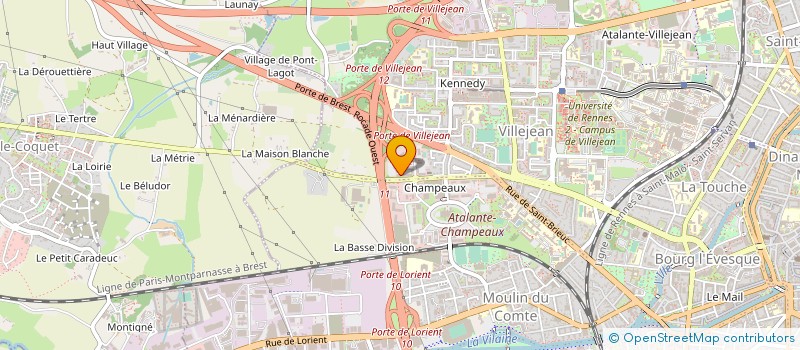 localisation de l'entreprise EVOCIME CTI ADVANCED  RENNES