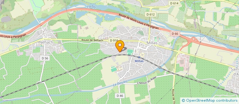 localisation de l'entreprise EVOCS  MILLAS