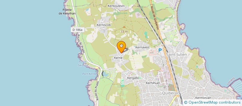 localisation de l'entreprise EVOGOLD  QUIBERON