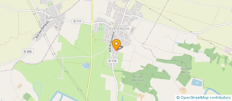 localisation de l'entreprise EVOLAVIS  CIRE-D'AUNIS