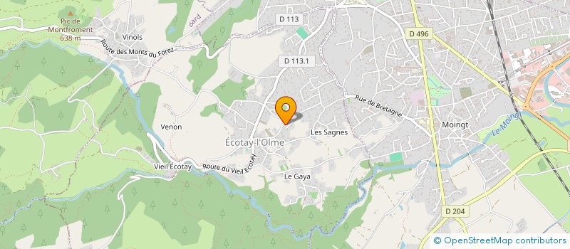 localisation de l'entreprise EVOLEA FORMATION  ECOTAY-L'OLME