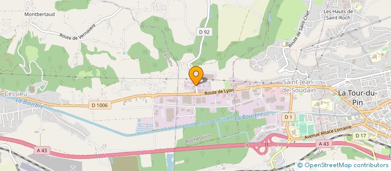 localisation de l'entreprise EVOLIA à BOURGOIN-JALLIEU