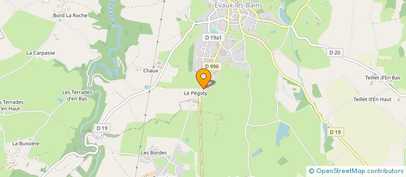 localisation de l'entreprise EVOLIFE à EVAUX-LES-BAINS