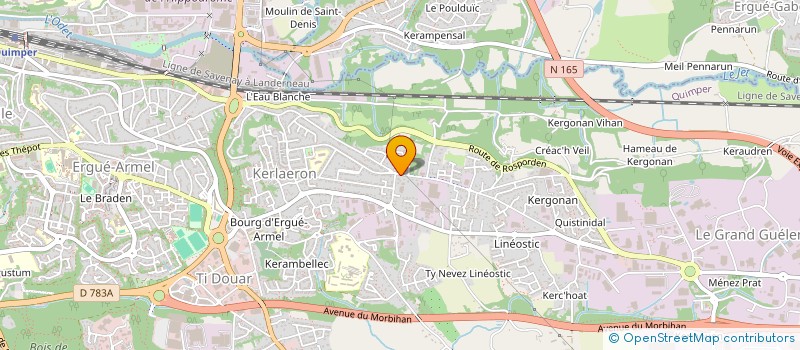 localisation de l'entreprise EVOLIS à QUIMPER