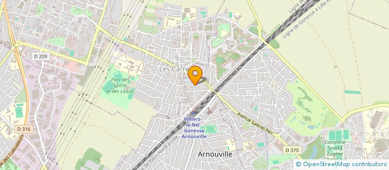 localisation de l'entreprise EVOLT ELECTRICITE à ARNOUVILLE