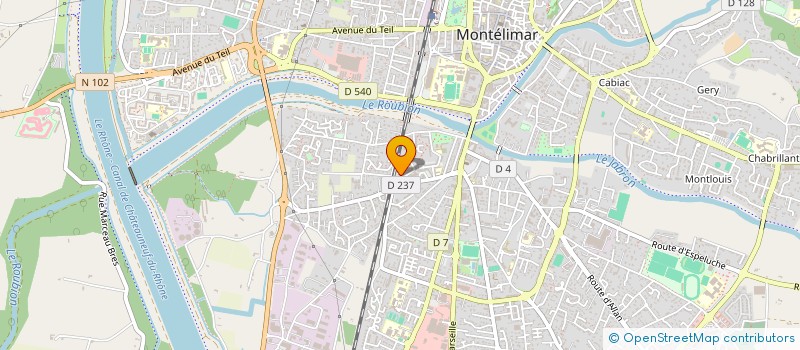 localisation de l'entreprise EVOLU'CARS à MONTELIMAR