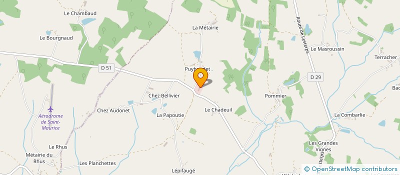 localisation de l'entreprise EVOLU'D à SAULGOND