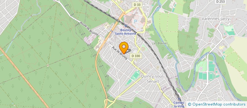 localisation de l'entreprise EVOLU'TIF  QUINCY-SOUS-SENART