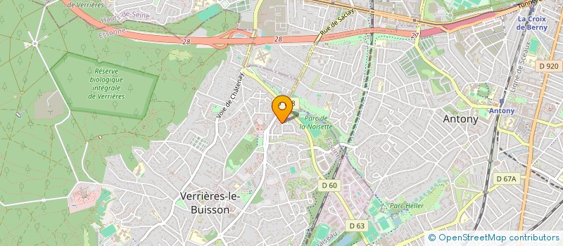 localisation de l'entreprise EVOLUENCES à VERRIERES-LE-BUISSON