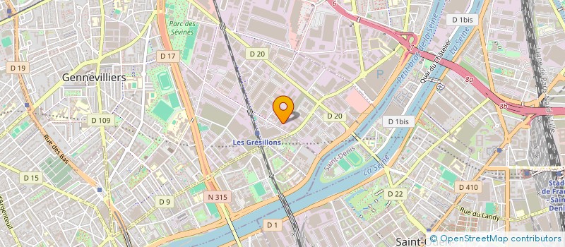 localisation de l'entreprise EVOLUNEXT  GENNEVILLIERS