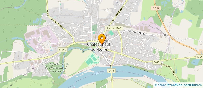 localisation de l'entreprise EVOLUTIF COIFFURE à CHATEAUNEUF-SUR-LOIRE