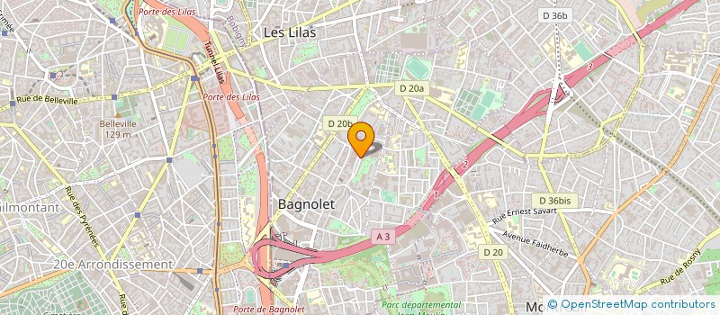 localisation de l'entreprise EVOLUTIO à BAGNOLET