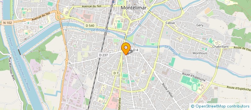 localisation de l'entreprise EVOLUTION 3 à MONTELIMAR