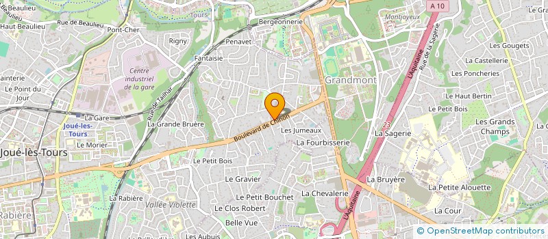 localisation de l'entreprise EVOLUTION à JOUE-LES-TOURS