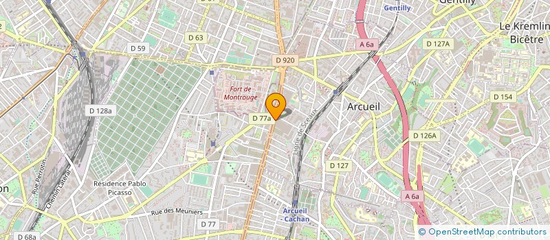 localisation de l'entreprise EVOLUTION à ARCUEIL