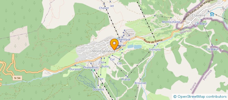 localisation de l'entreprise EVOLUTION 7 à MONTGENEVRE