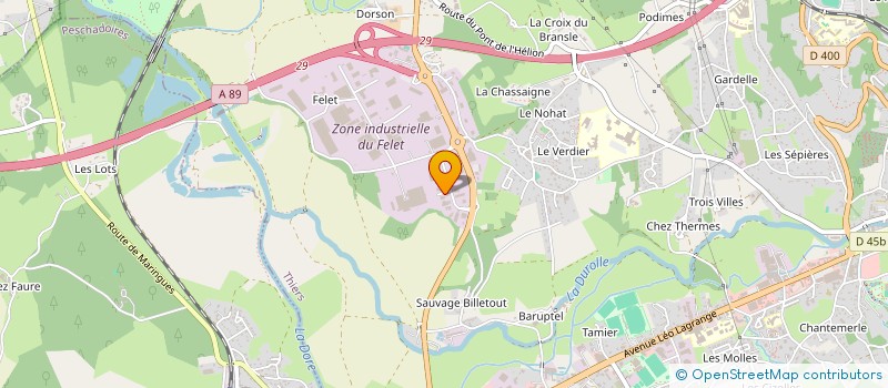 localisation de l'entreprise EVOLUTION  THIERS