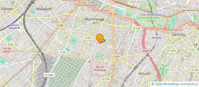 localisation de l'entreprise EVOLUTION GESTION SANTE  MONTROUGE