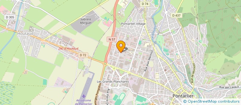 localisation de l'entreprise EVOLUTION GRAPHIQUE  PONTARLIER