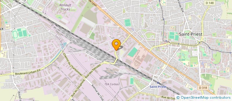 localisation de l'entreprise EVOLUTION PNEU  SAINT-PRIEST